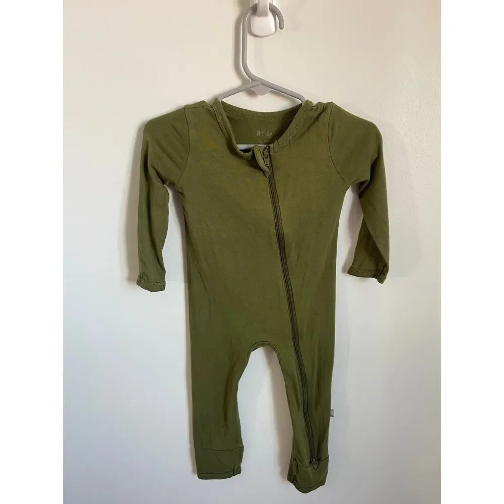 Kyte Baby Boys Green Bamboo Romper 12-18M